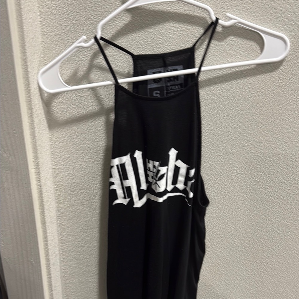 Black Graphic Tank Top